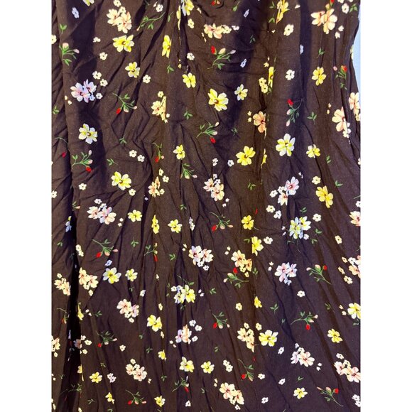 Romantic Floral Dress Sexy Slit Cottagecore Indie Dark Academia Womens Plus 2X - Picture 4 of 5